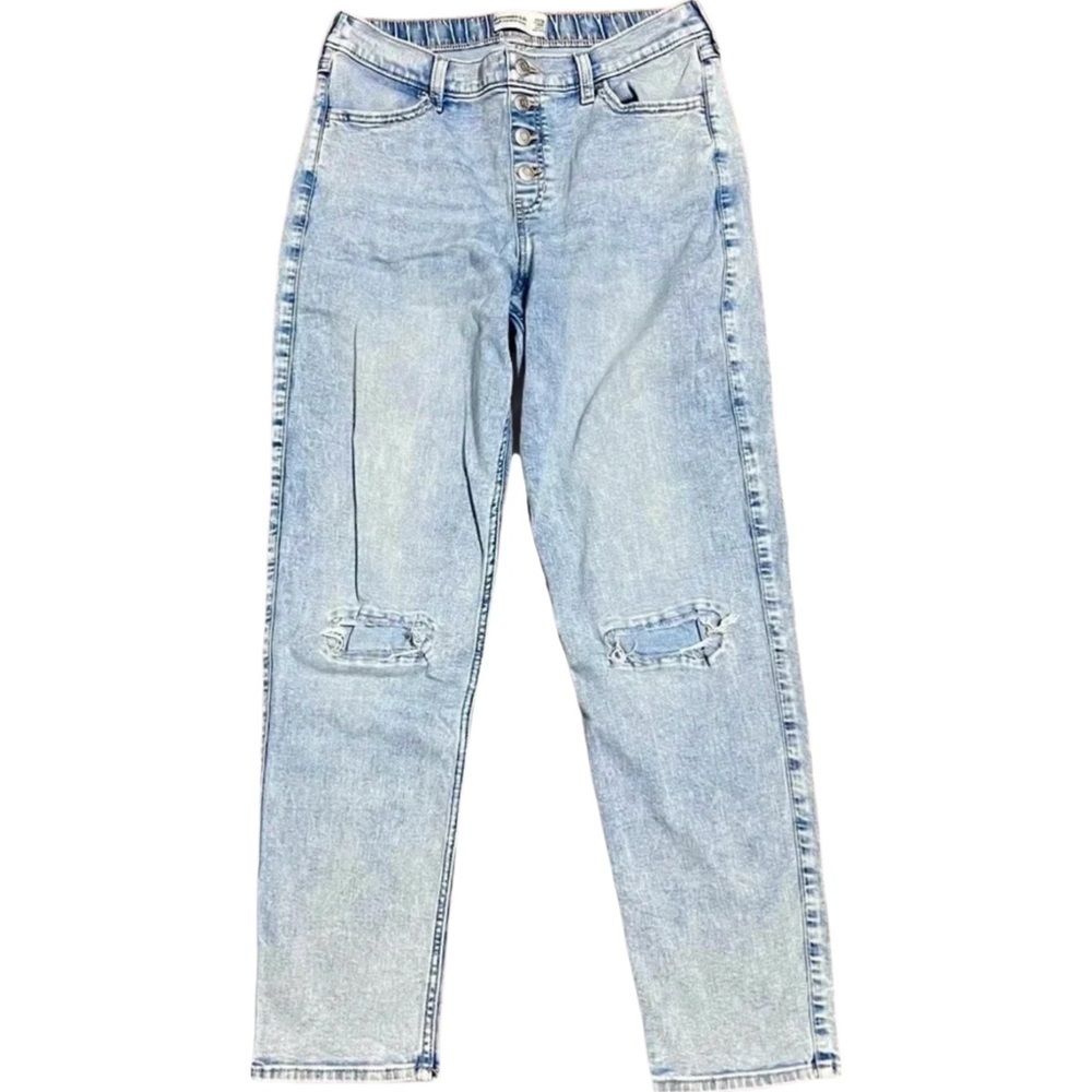 Abercrombie Kids High Rise Mini Mom Jeans 17/18 Long